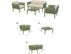 153 PORTOFINO LOUNGE SET (Minderli)