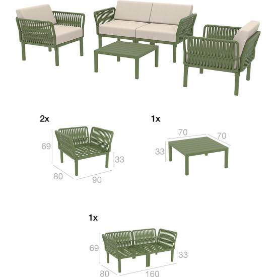 153 PORTOFINO LOUNGE SET (Minderli)