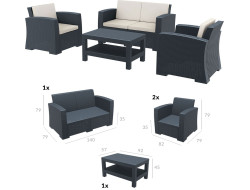 835 MONACO LOUNGE SET